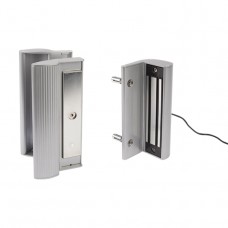 Locinox MAG6000 Surface-Mounted Magnetic Lock With Integrated Handles (600 KG, Silver)